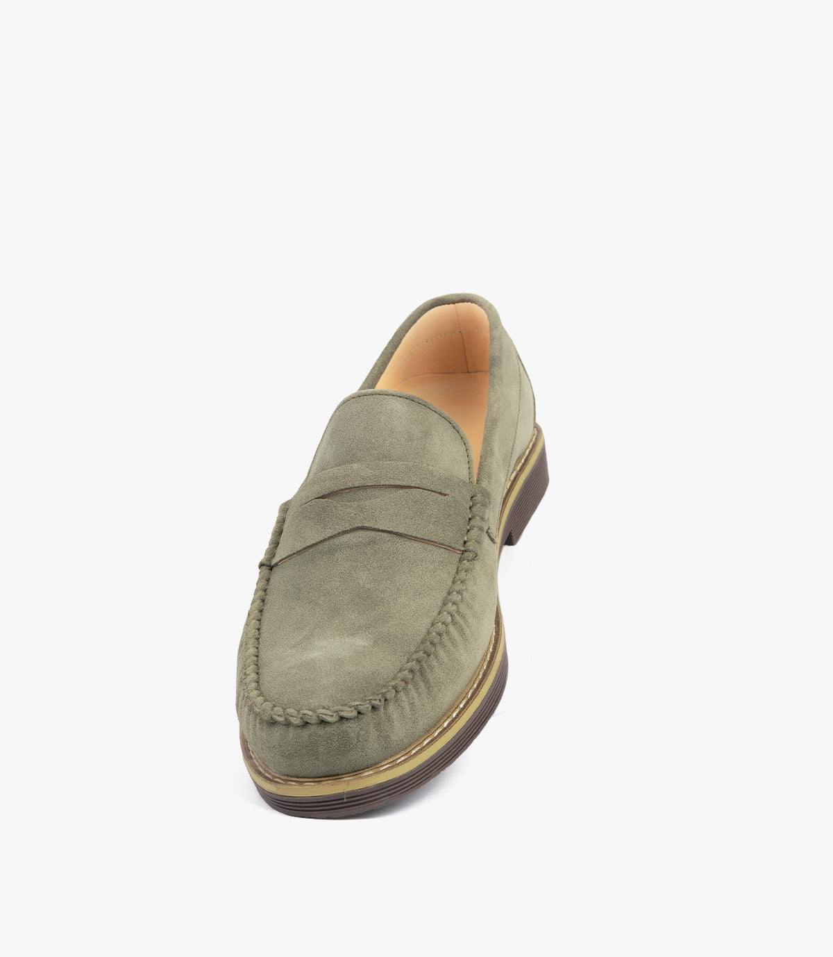 Mocassin Boris en Daim, Vert – CL050