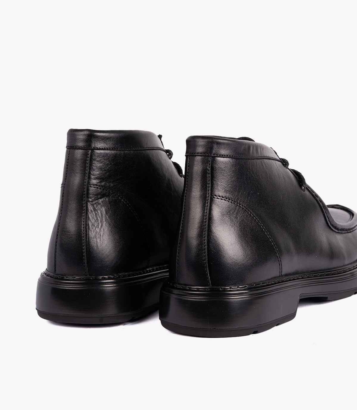 BOTTINE LEATHER DERBY EN CUIR NOIR – CL336