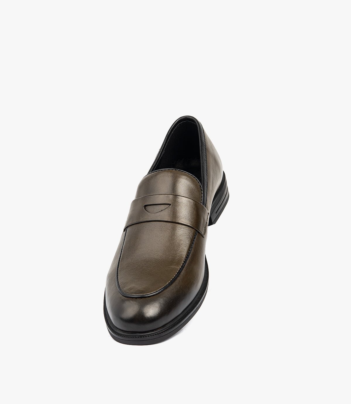 Mocassin Penny Loafer en Cuir, Kaki – CL2001