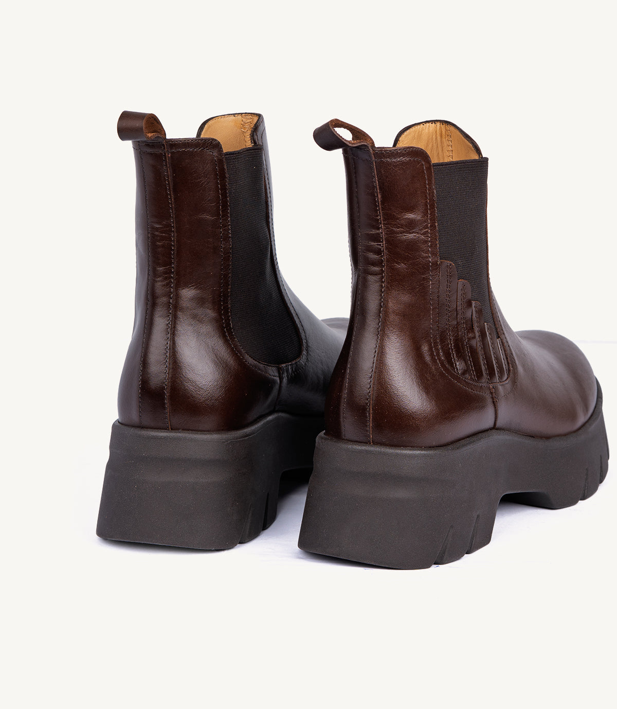 BOTTINE STEVE, CUIR MARRON