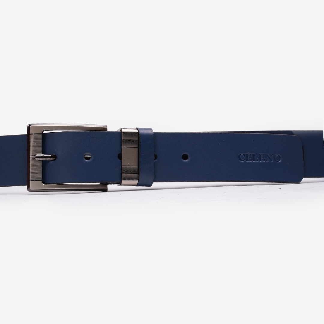 CEINTURE ALFRED en Cuir, Bleu – CLSPORT