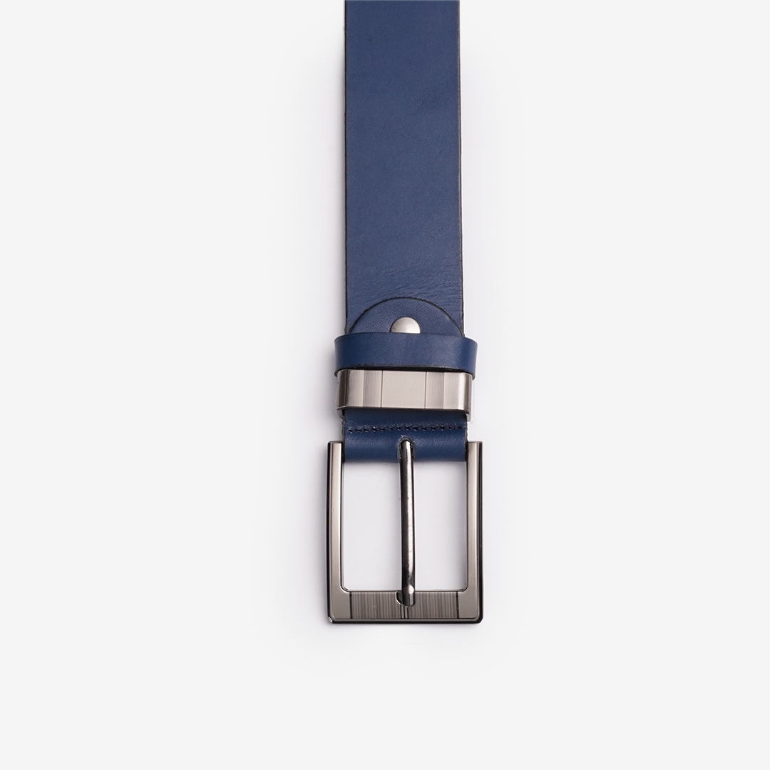 CEINTURE ALFRED en Cuir, Bleu – CLSPORT