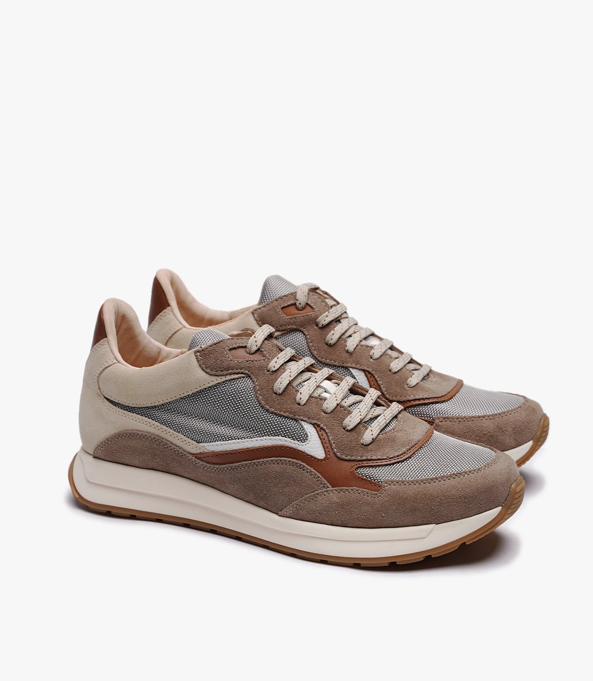 BASKET FLUENT FLEX EN DAIM, MARRON CLAIR - CL840041