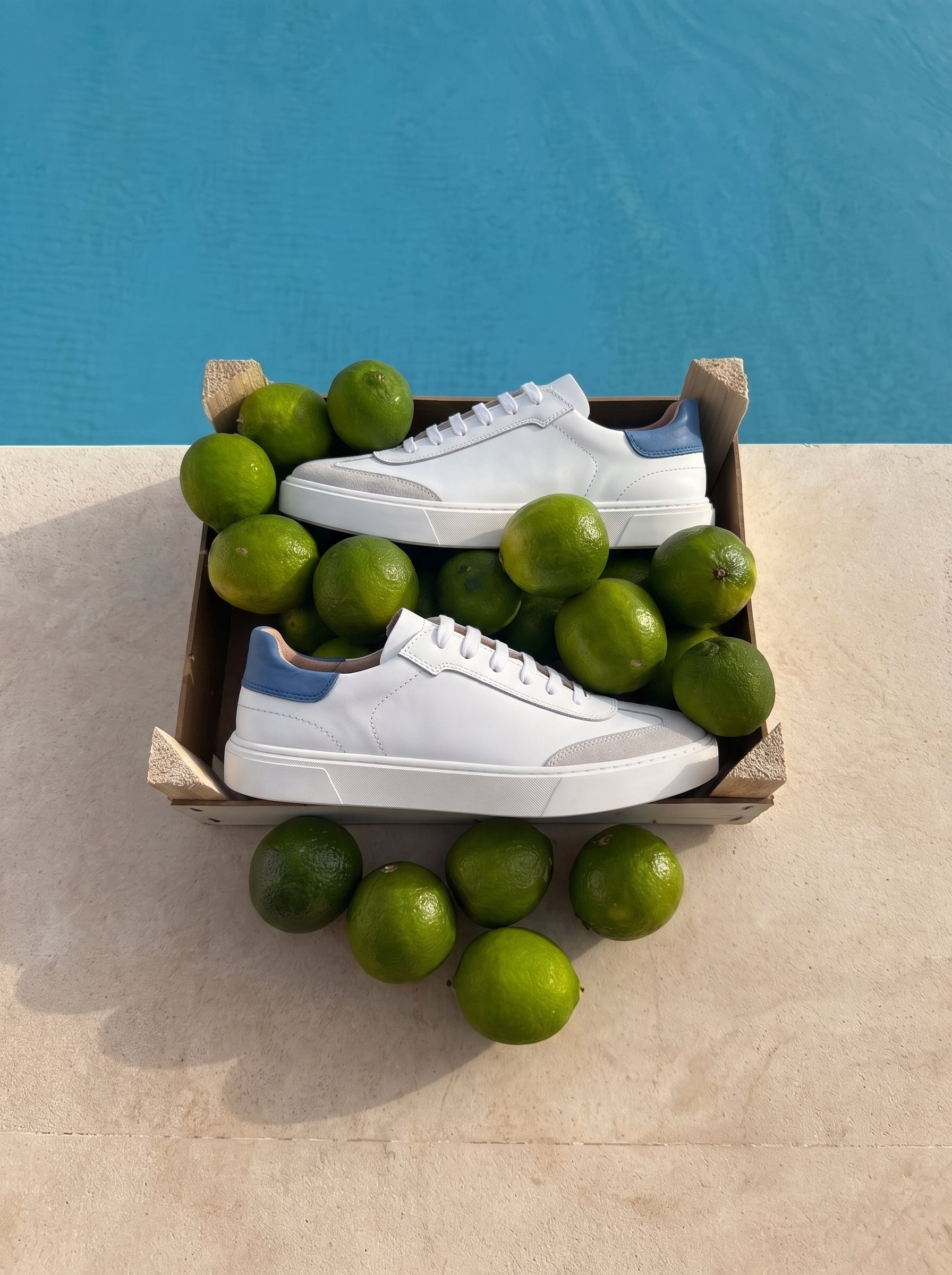 BASKET MILANO en cuir, Blanc - CL100