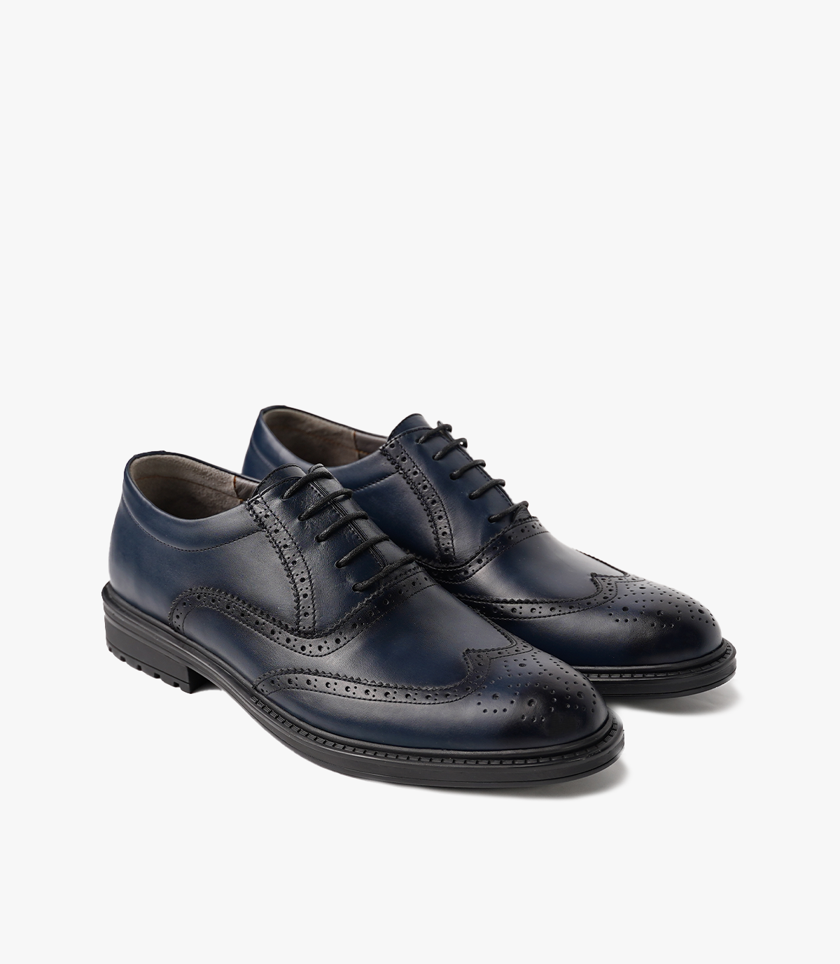 BROGUE en Cuir, BLEU NUIT-CL200