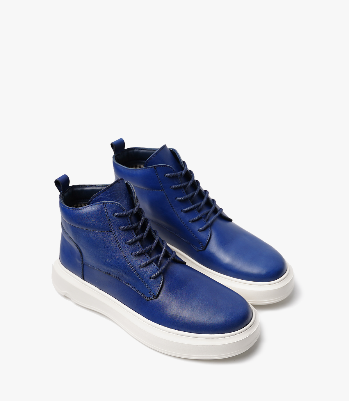 Bottine CHUK en Cuir, Bleu -CL2180