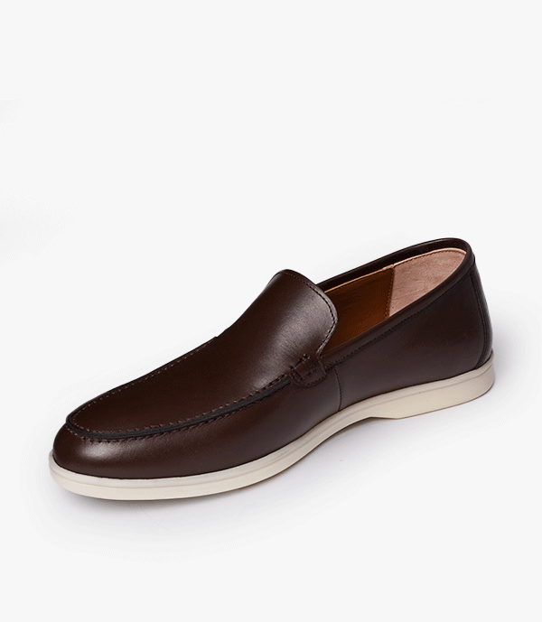 MOCASSIN ROME En Cuir, Marron – CL229