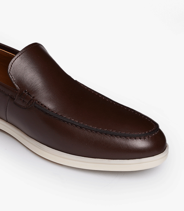 MOCASSIN ROME En Cuir, Marron – CL229