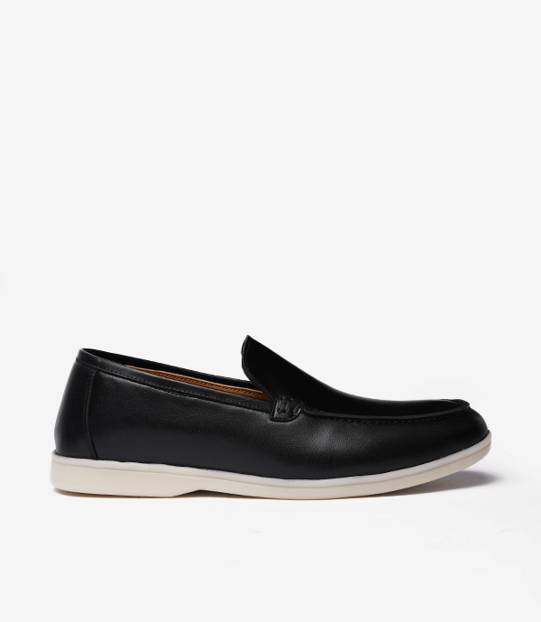 MOCASSIN ROME En Cuir, Noir – CL229