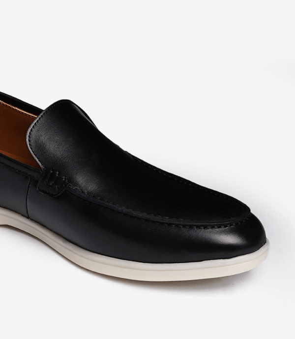 MOCASSIN ROME En Cuir, Noir – CL229