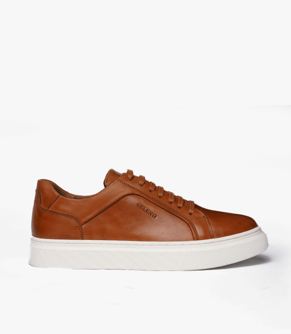 BASKET SUEDE EN CUIR, Tabac – CL6063