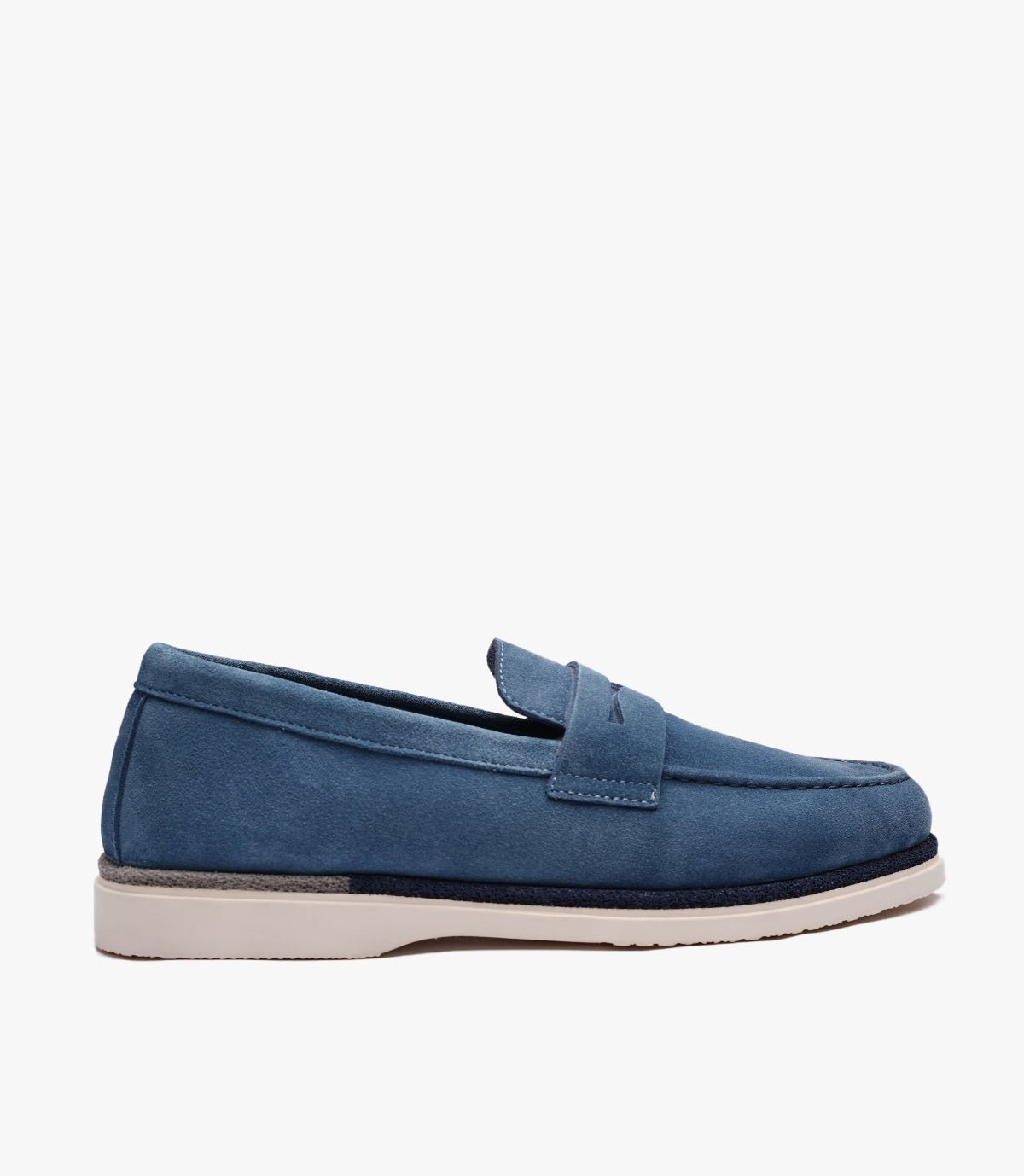 MOCASSIN REGALIA EN DAIM, BLEU CIEL - CL308