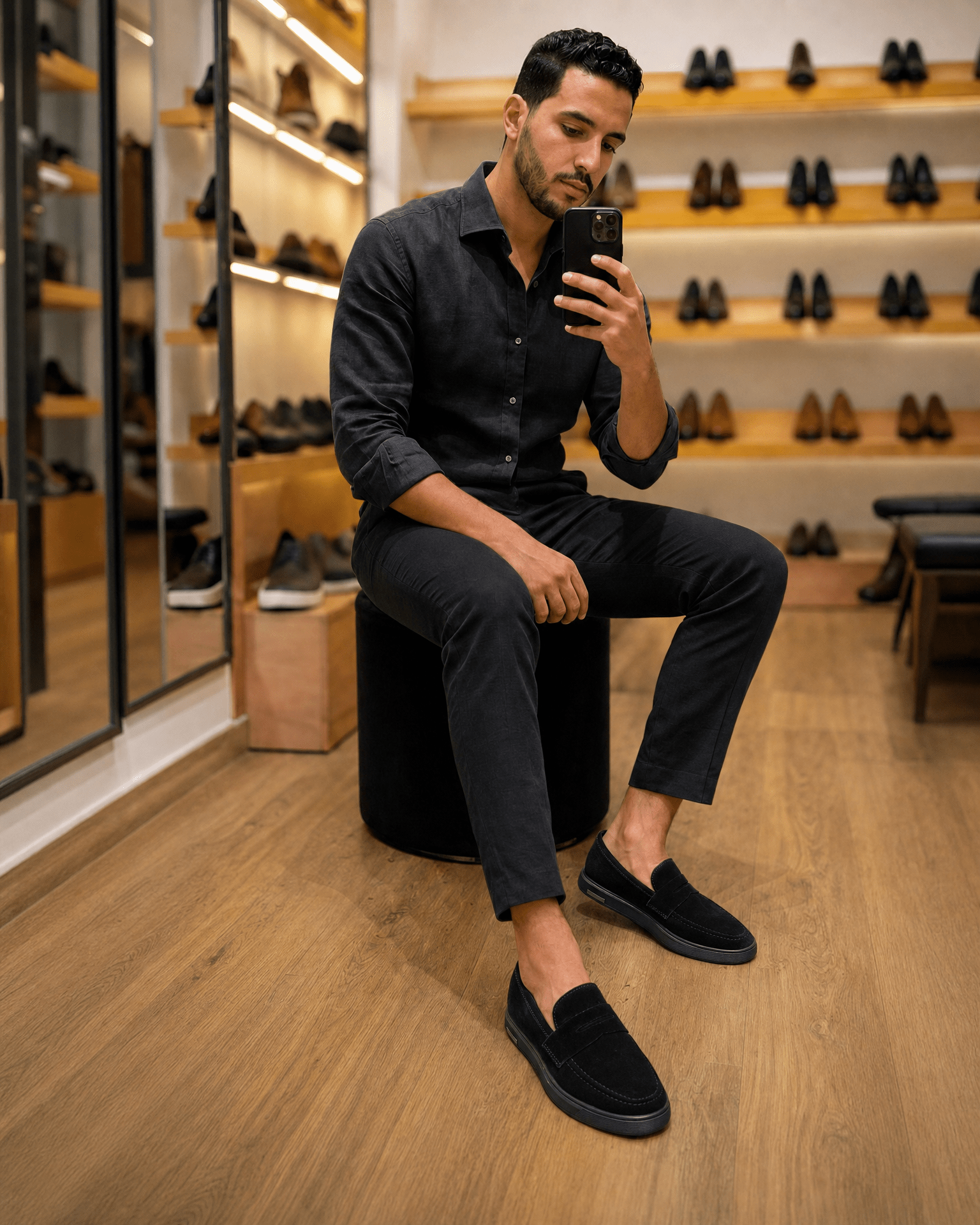 MOCASSIN ADDLER en Daim, Noir – CN6044