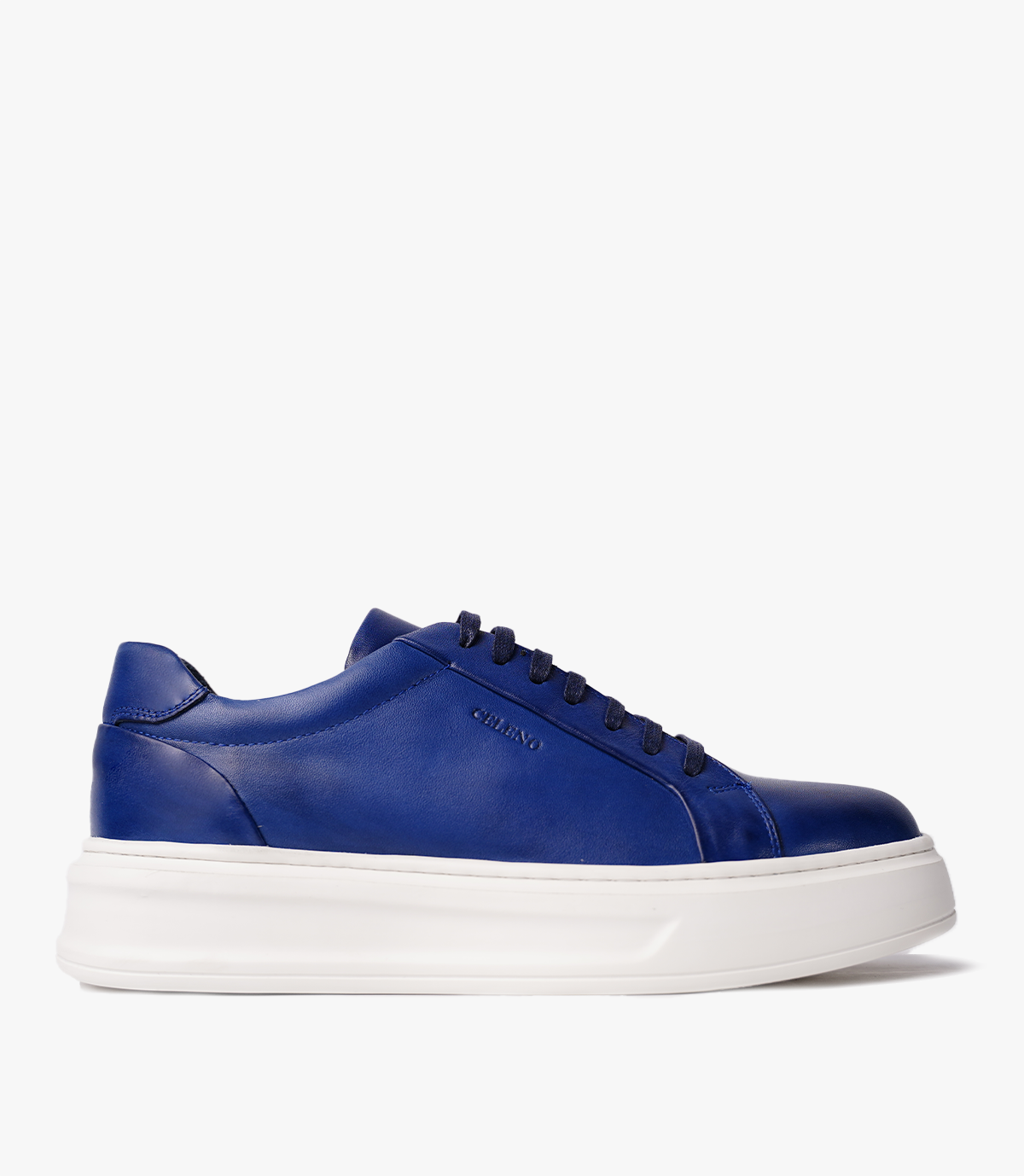 BASKET ROYALE en Cuir, Bleu– CL6065