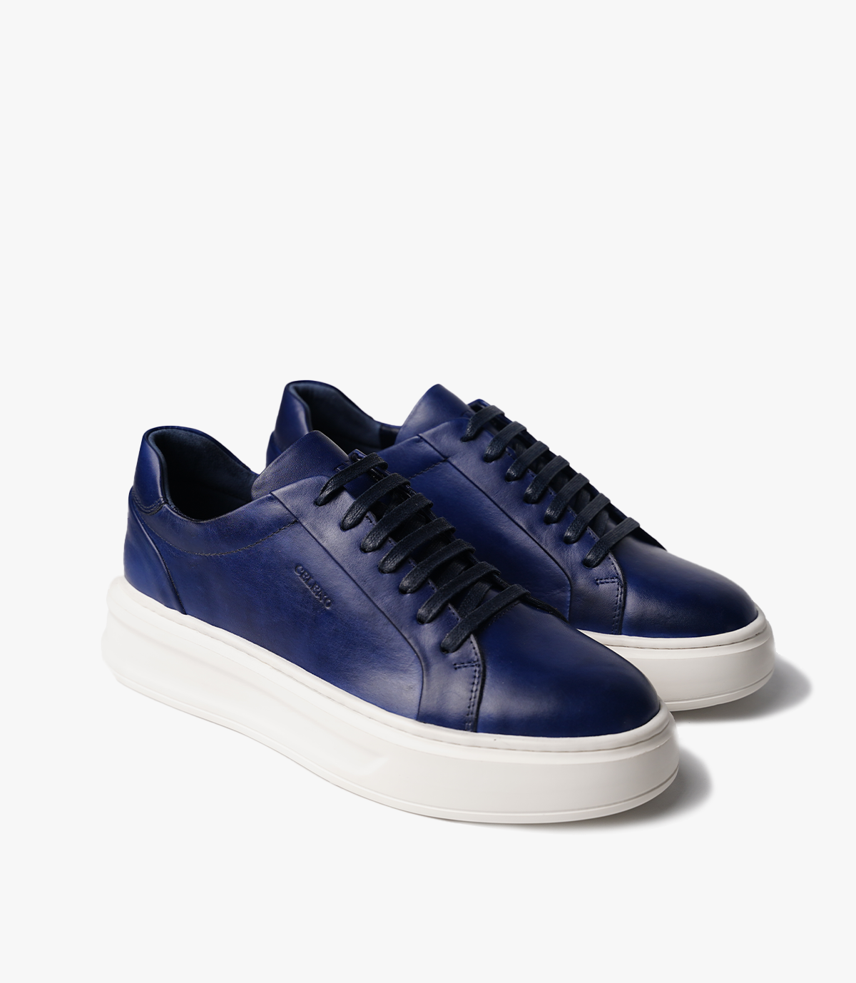 BASKET ROYALE en Cuir, Bleu– CL6065