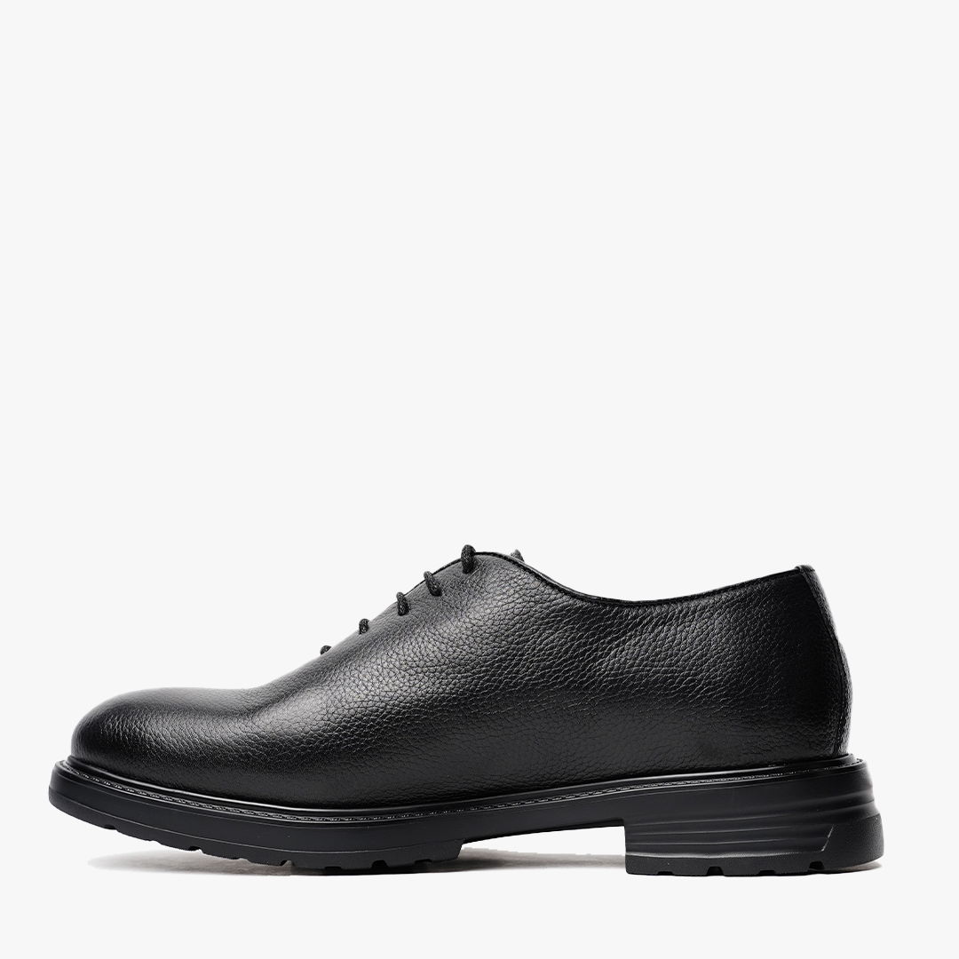 Montfort  en Cuir Graine, Noir -CL6071