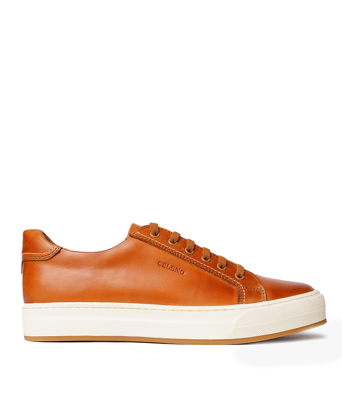 BASKET ROGUE en Cuir, Tabac– CL6073