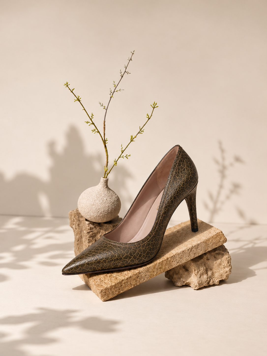 ESCARPIN CELINE CROCO VERT