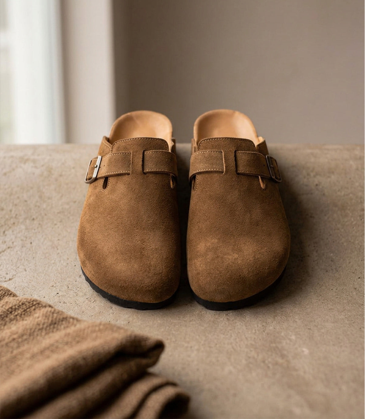 SABOT EN DAIM TABAC - SL07