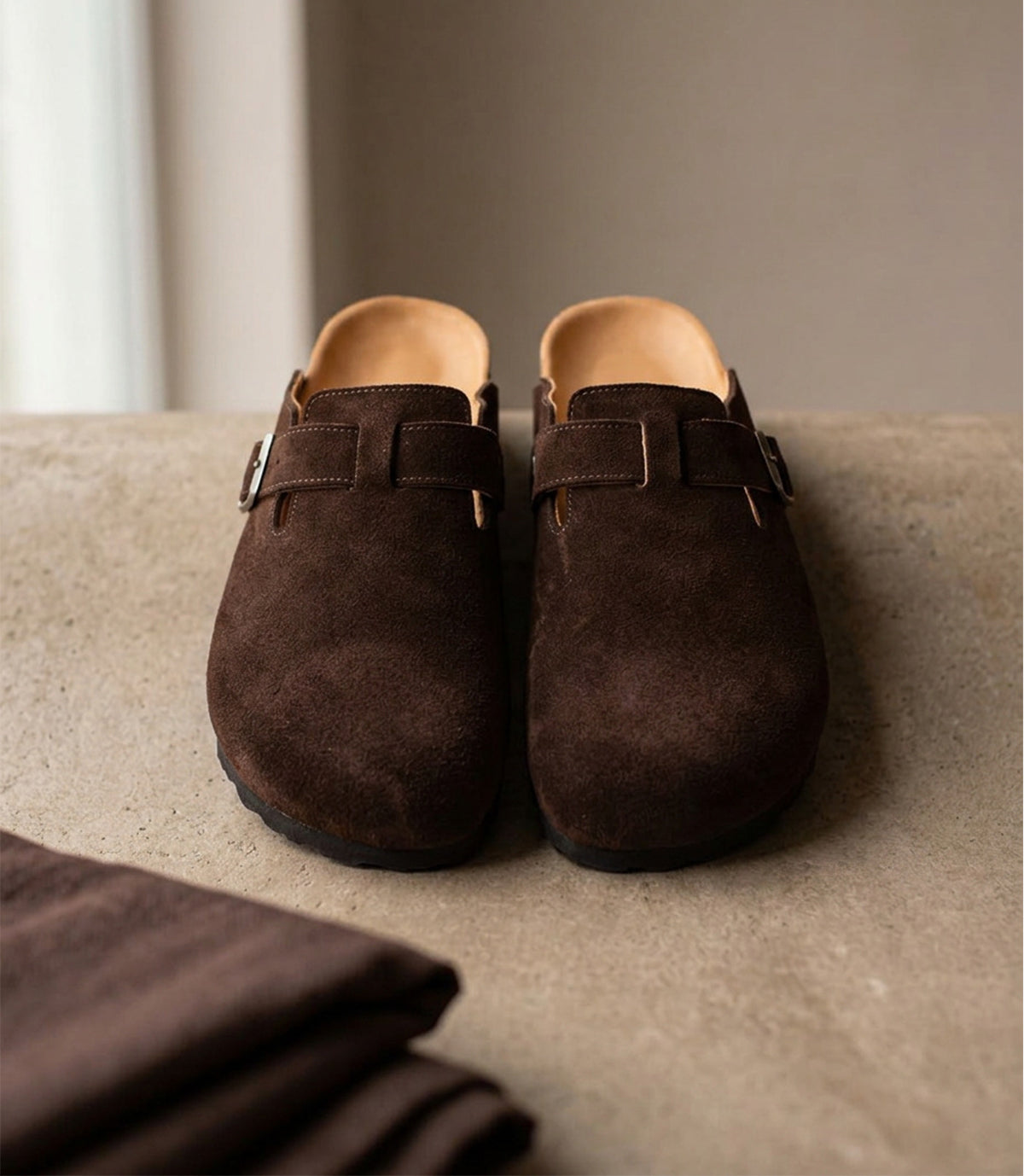 SABOT EN DAIM MARRON - SL07
