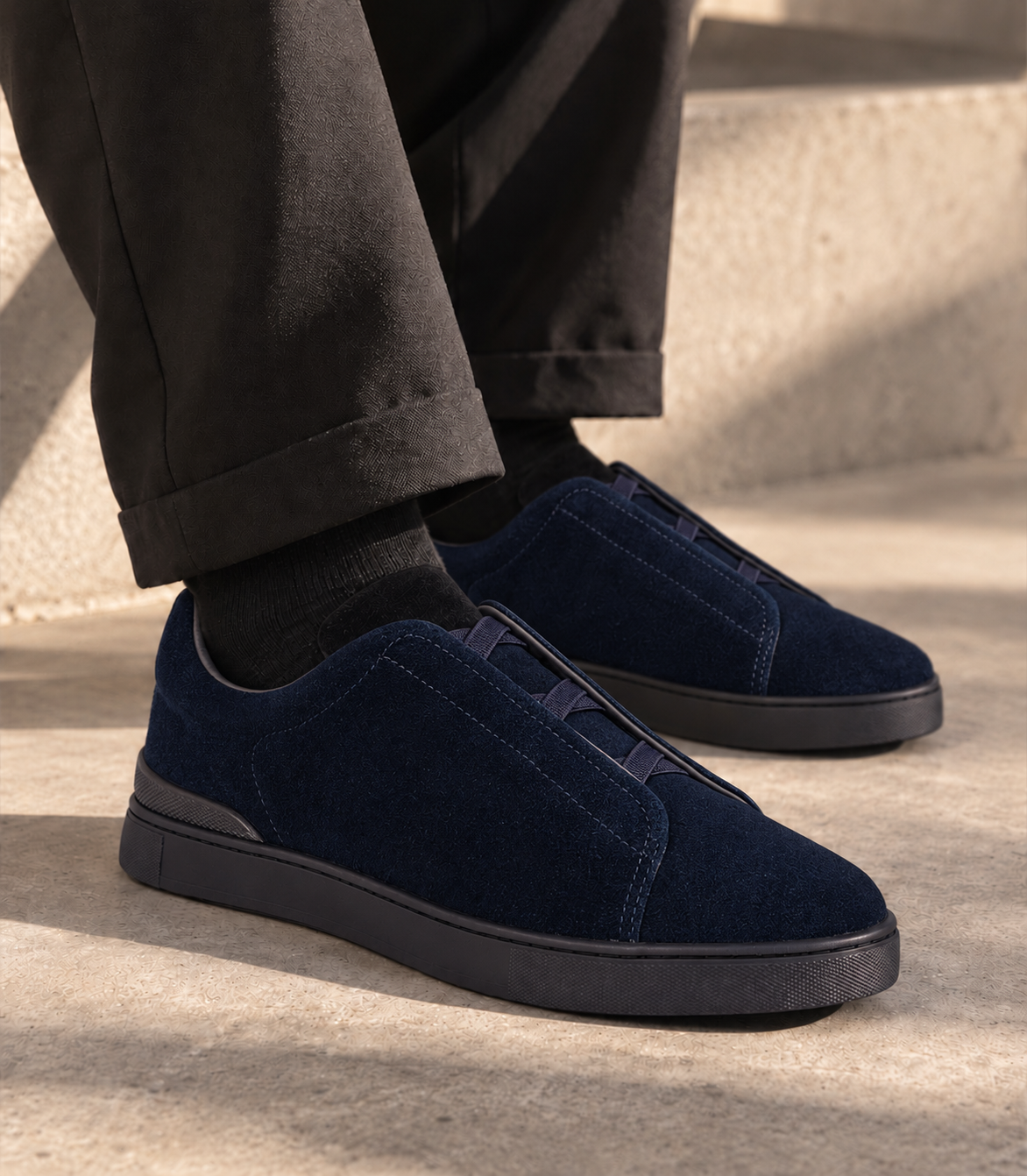 BASKET - ELVAN EN DAIM BLEU NUIT - CL950