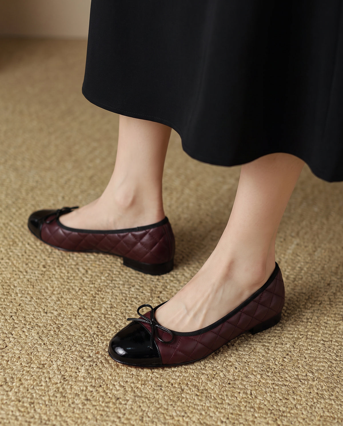 BETTY EN CUIR BORDEAUX