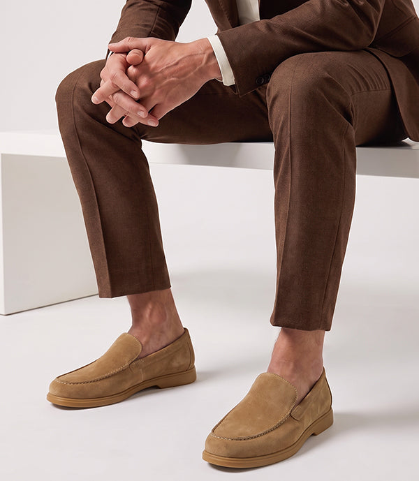 MOCASSIN NERIO EN DAIM, TABAC – CL337