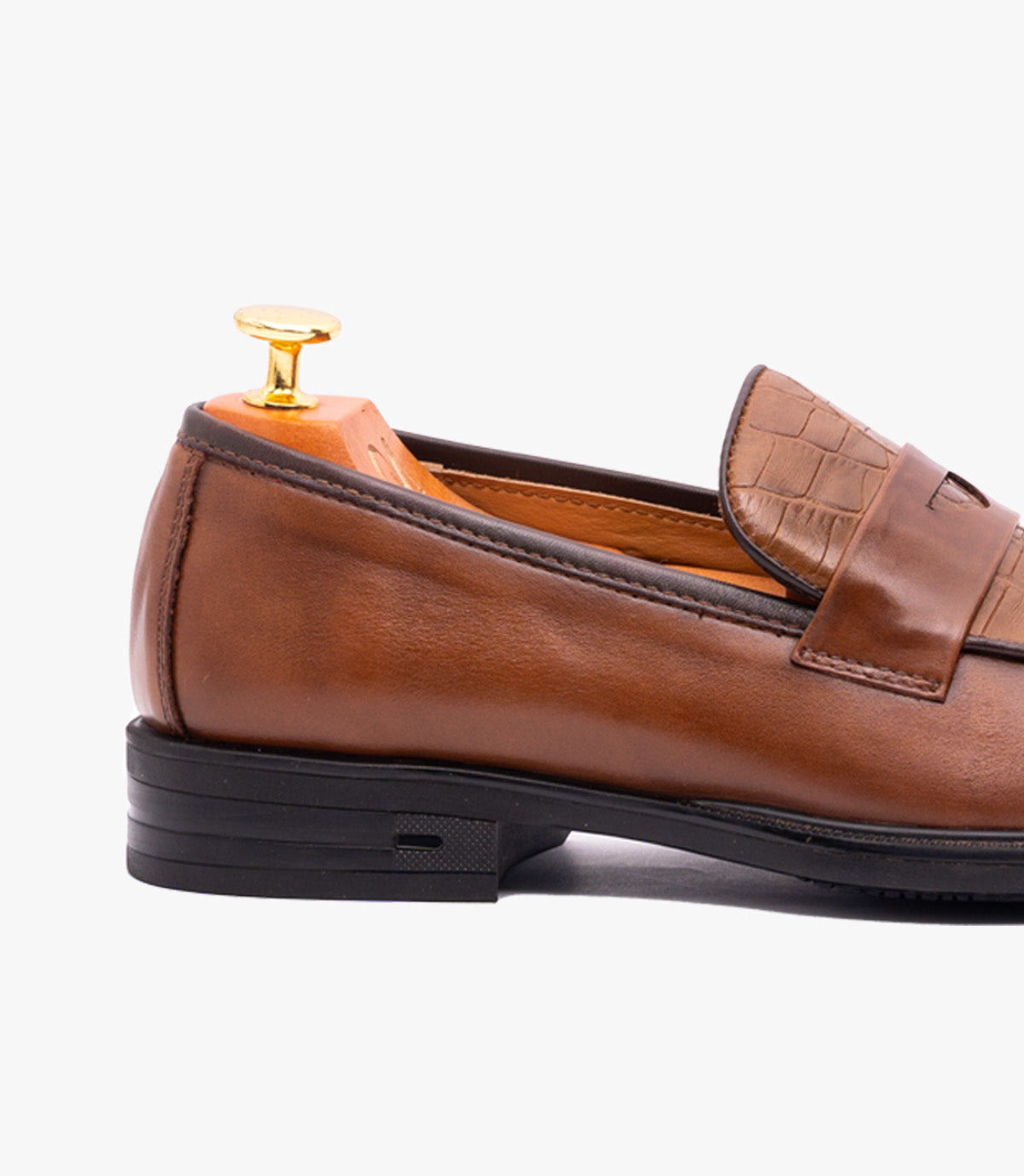 Mocassin  Pattern en cuir, Tabac CL3001