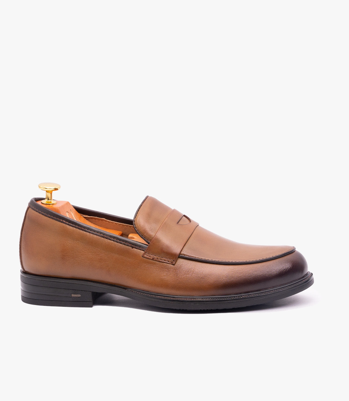 Mocassin Penny Loafer  en Cuir, Tabac CL2001
