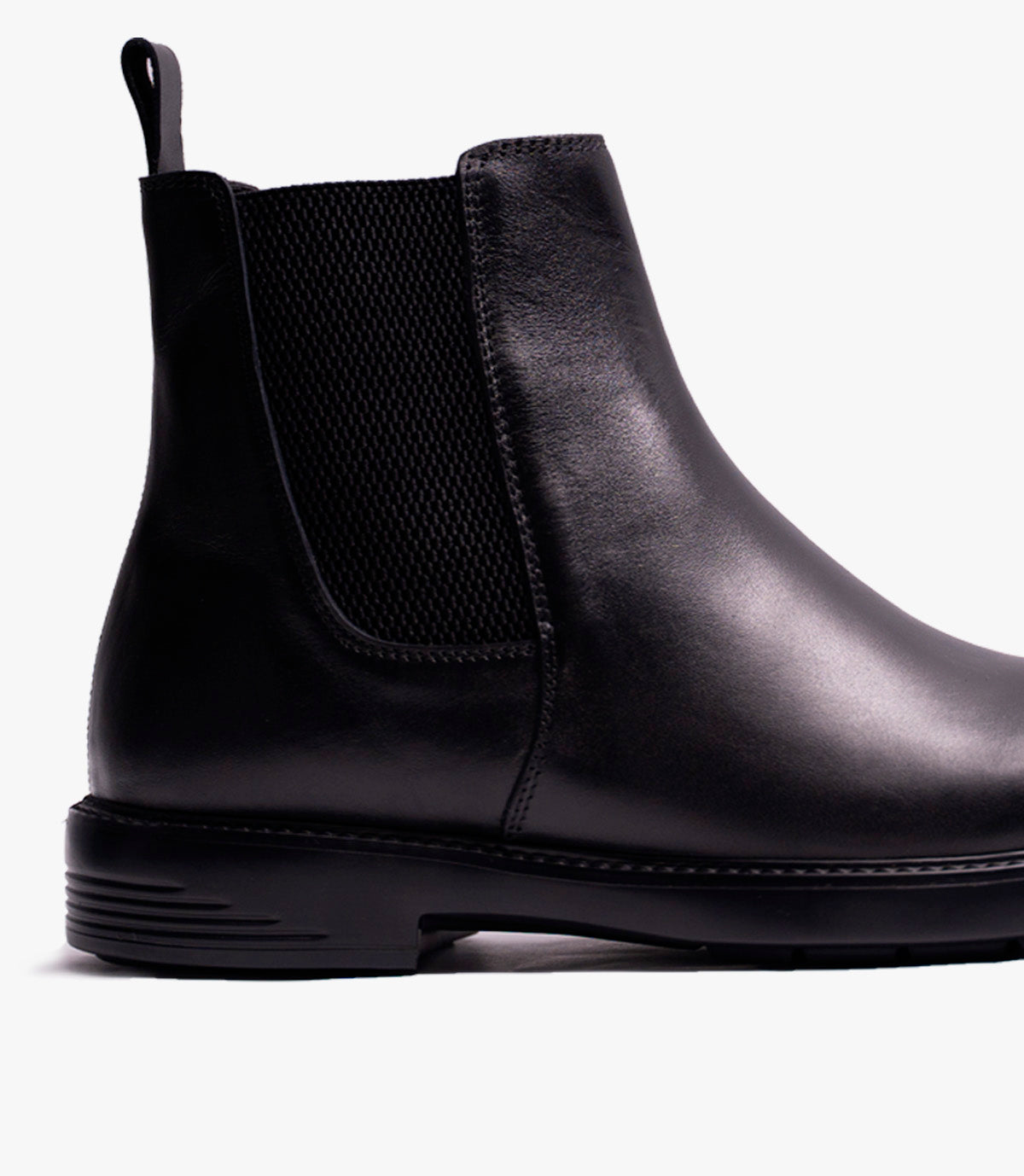 Bottine Chelsea en Cuir Noir CL4000