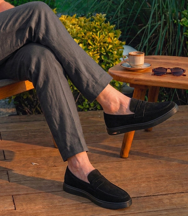 MOCASSIN ADDLER en Daim, Noir – CN6044