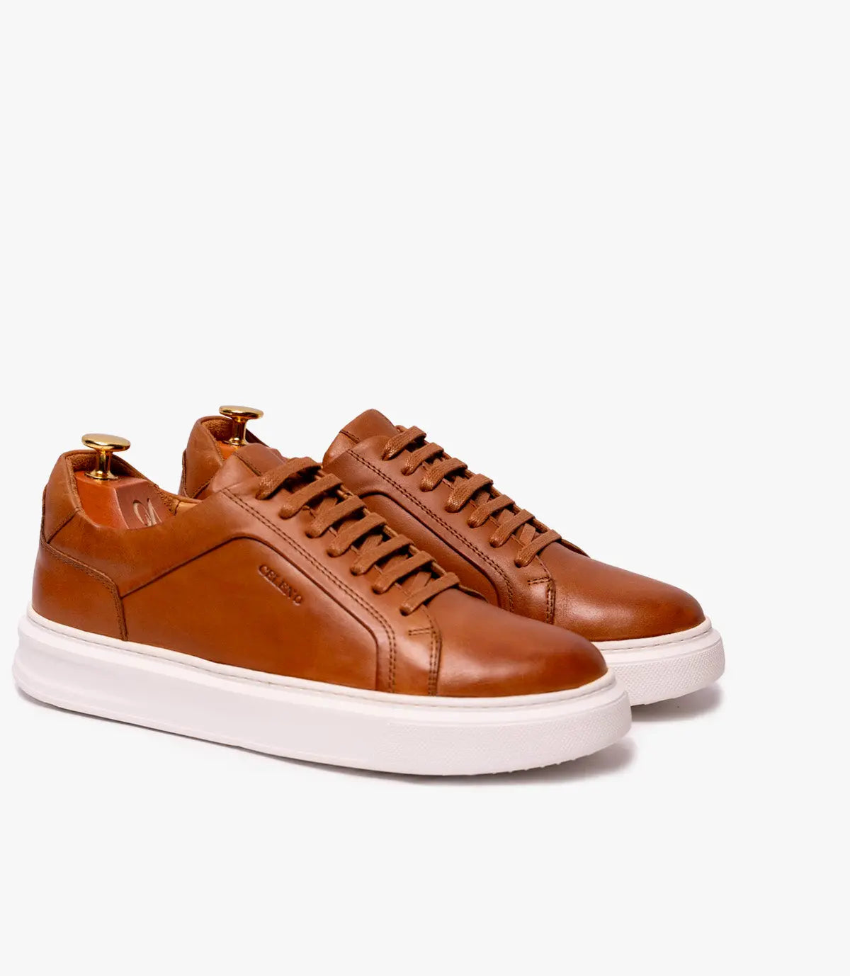 BASKET SUEDE EN CUIR, Tabac – CL6063 Celeno