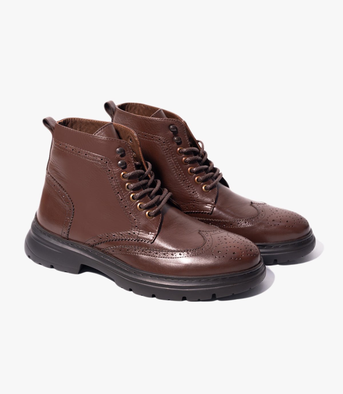 Bottine Brogue en Cuir Marron CL3177