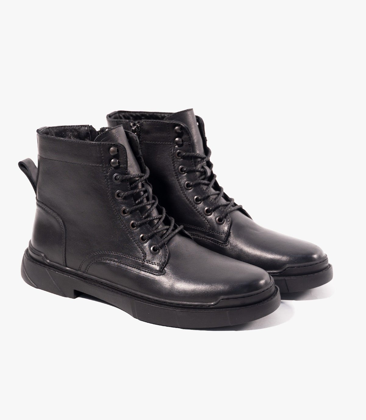 Bottine Trapper en Cuir Noir CL3084