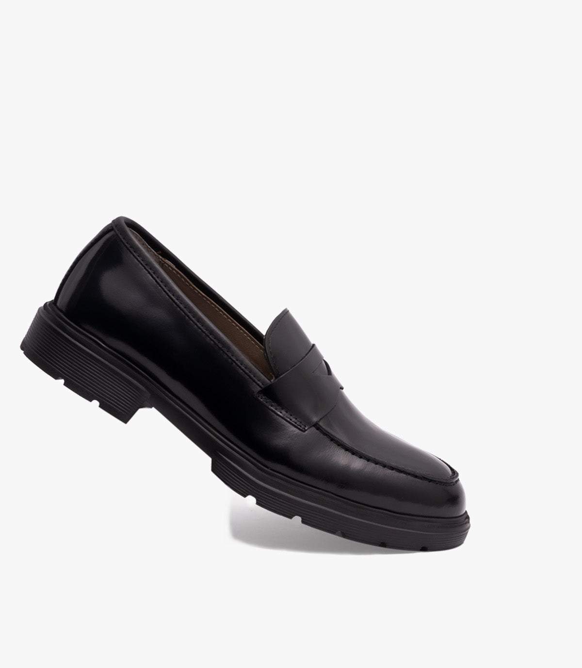Mocassin Penny Loafers en cuir, Noir Cl5090