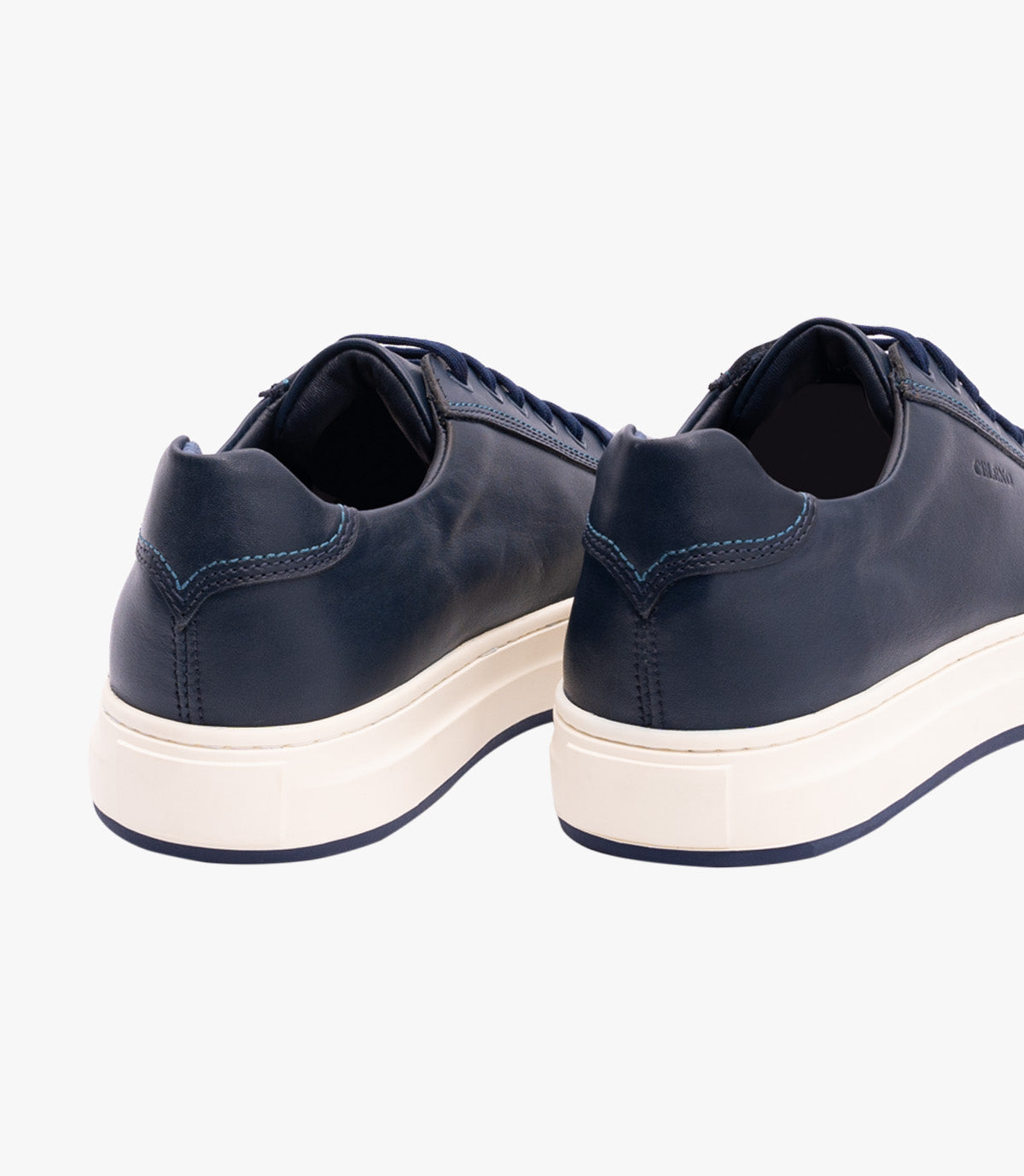 BASKET ROGUE en Cuir, Bleu Nuit– CL6073