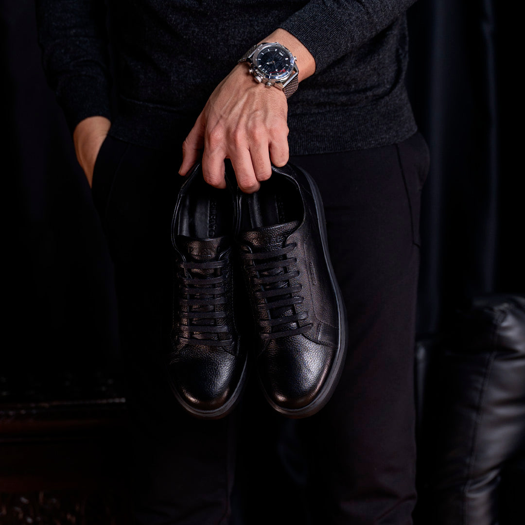 BASKET BLAZE En Cuir, Noir– CL6080