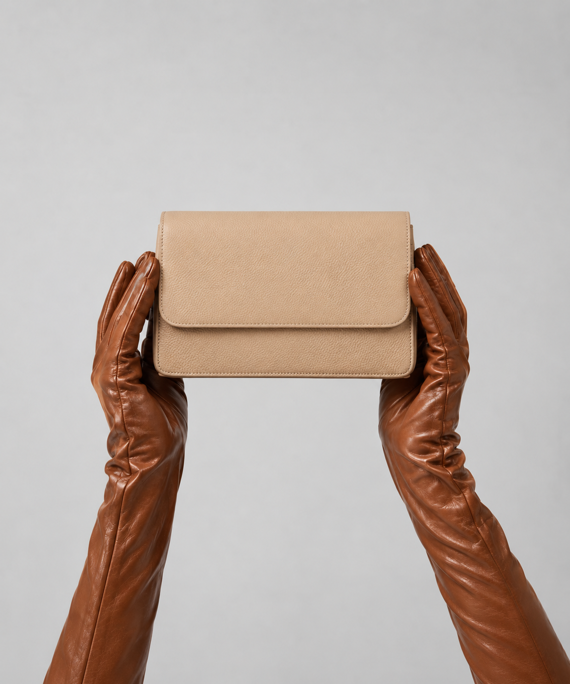 SAC MODENA EN CUIR GRAINÉ BEIGE - 035