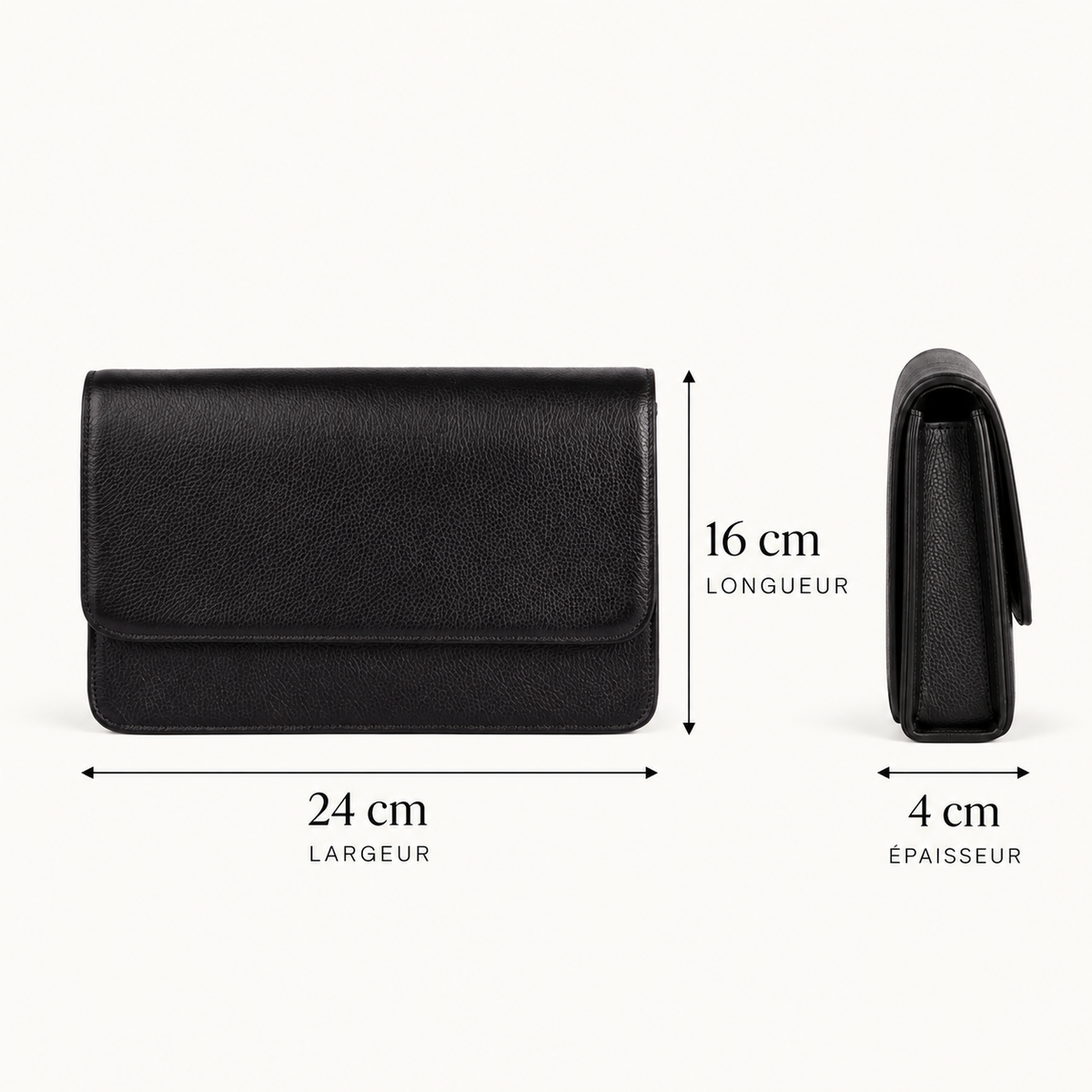 SAC MODENA EN CUIR NOIR - 035