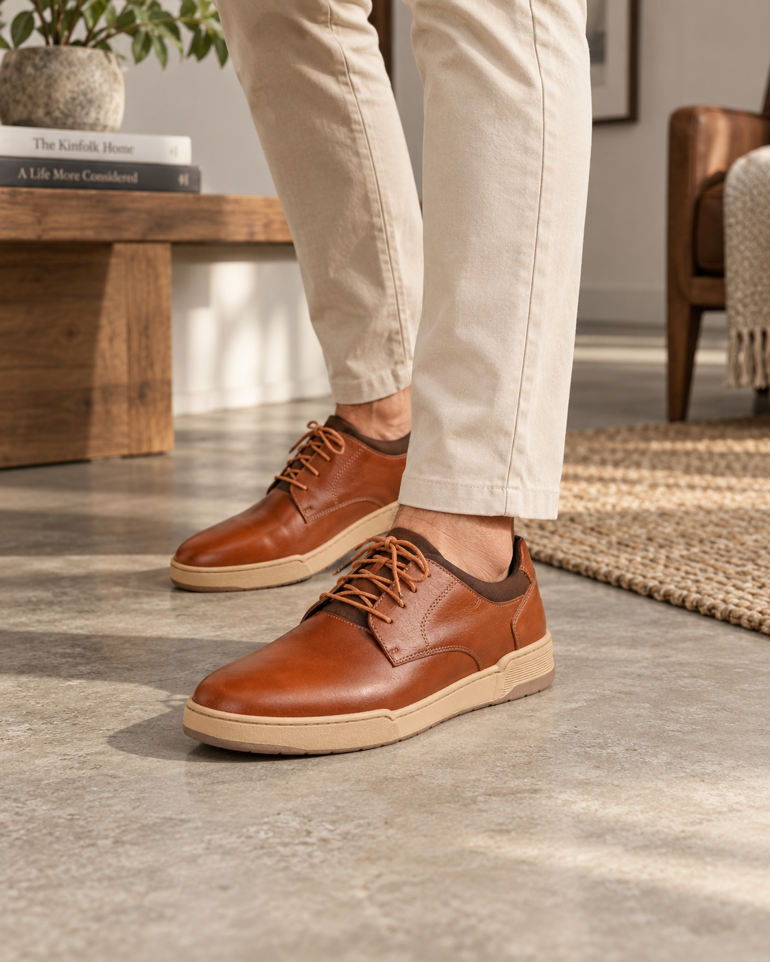 VORTEX en Cuir, TABAC– CL3094