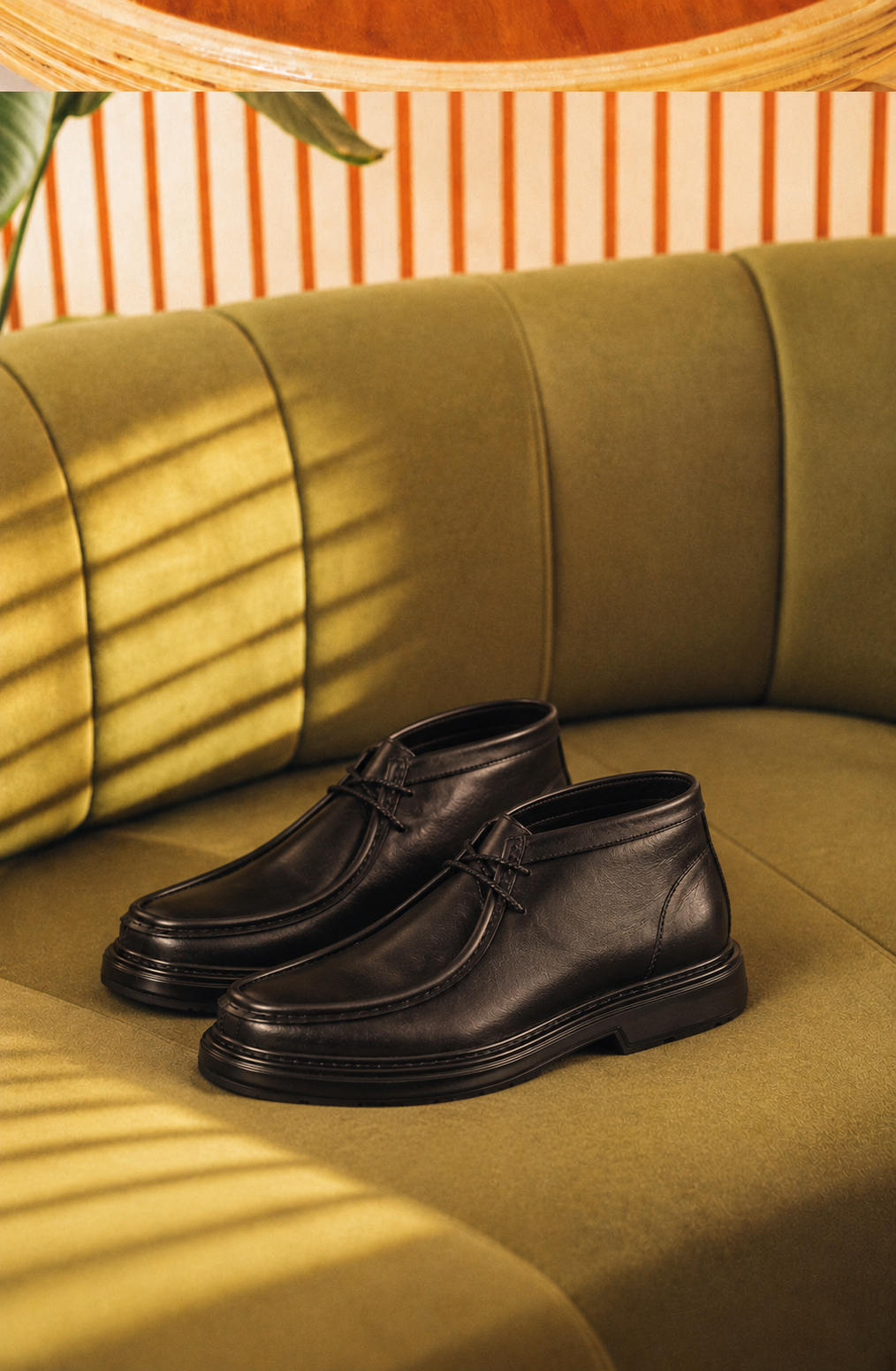 BOTTINE LEATHER DERBY EN CUIR NOIR – CL336
