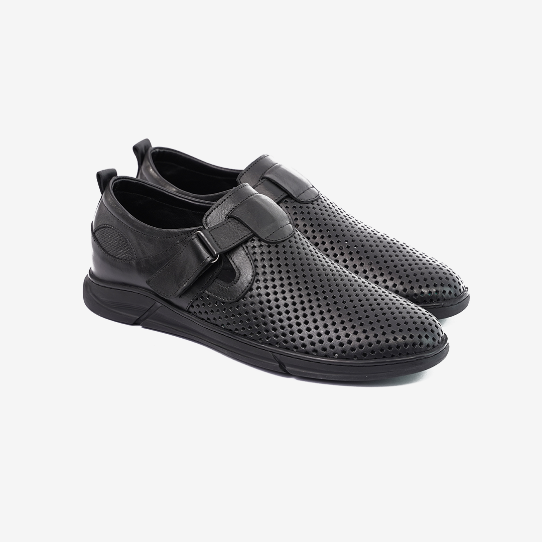 SANDALE CUIR NOIR – CL3059