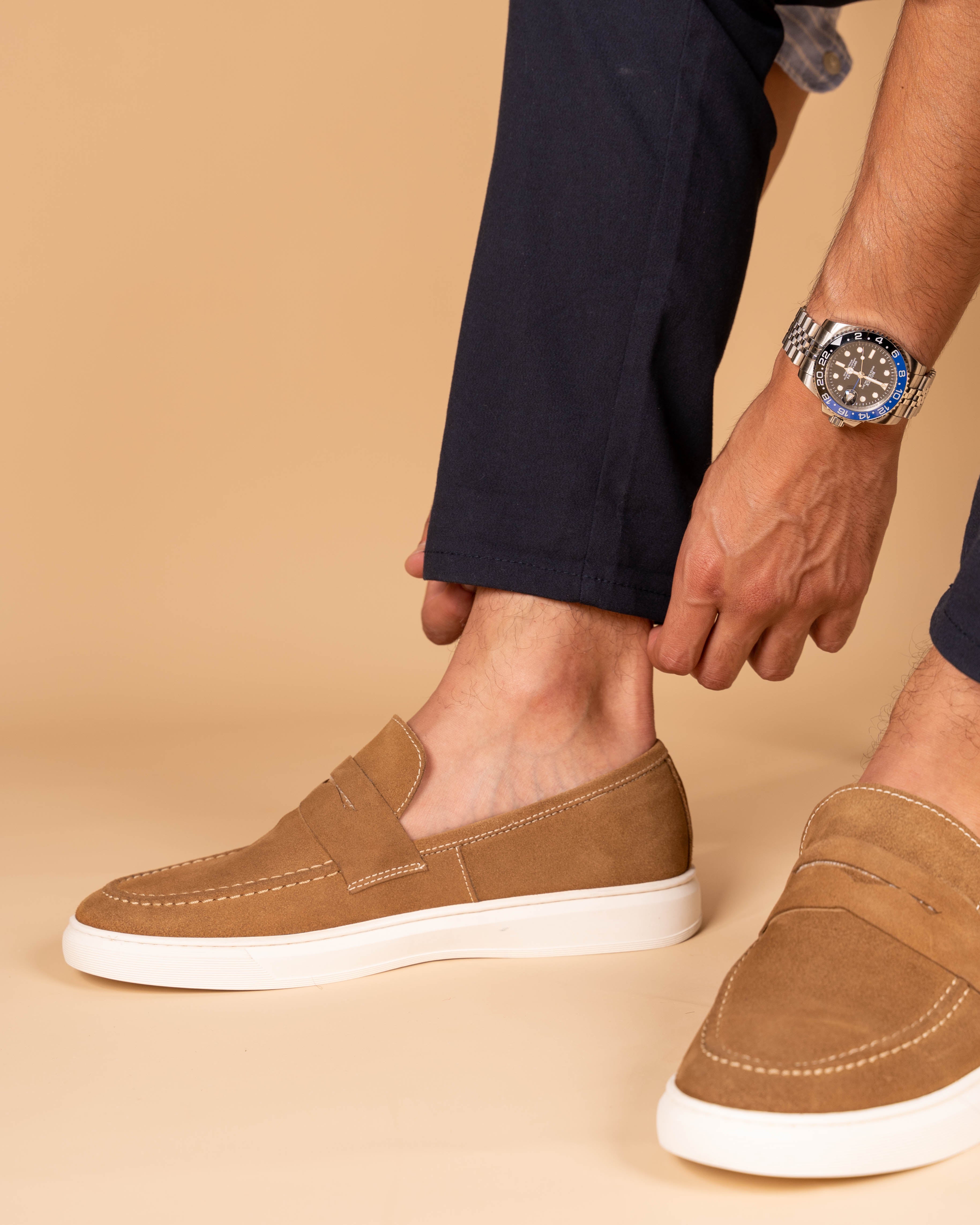 MOCASSIN ADDLER en Daim, CAMEL – CL6044