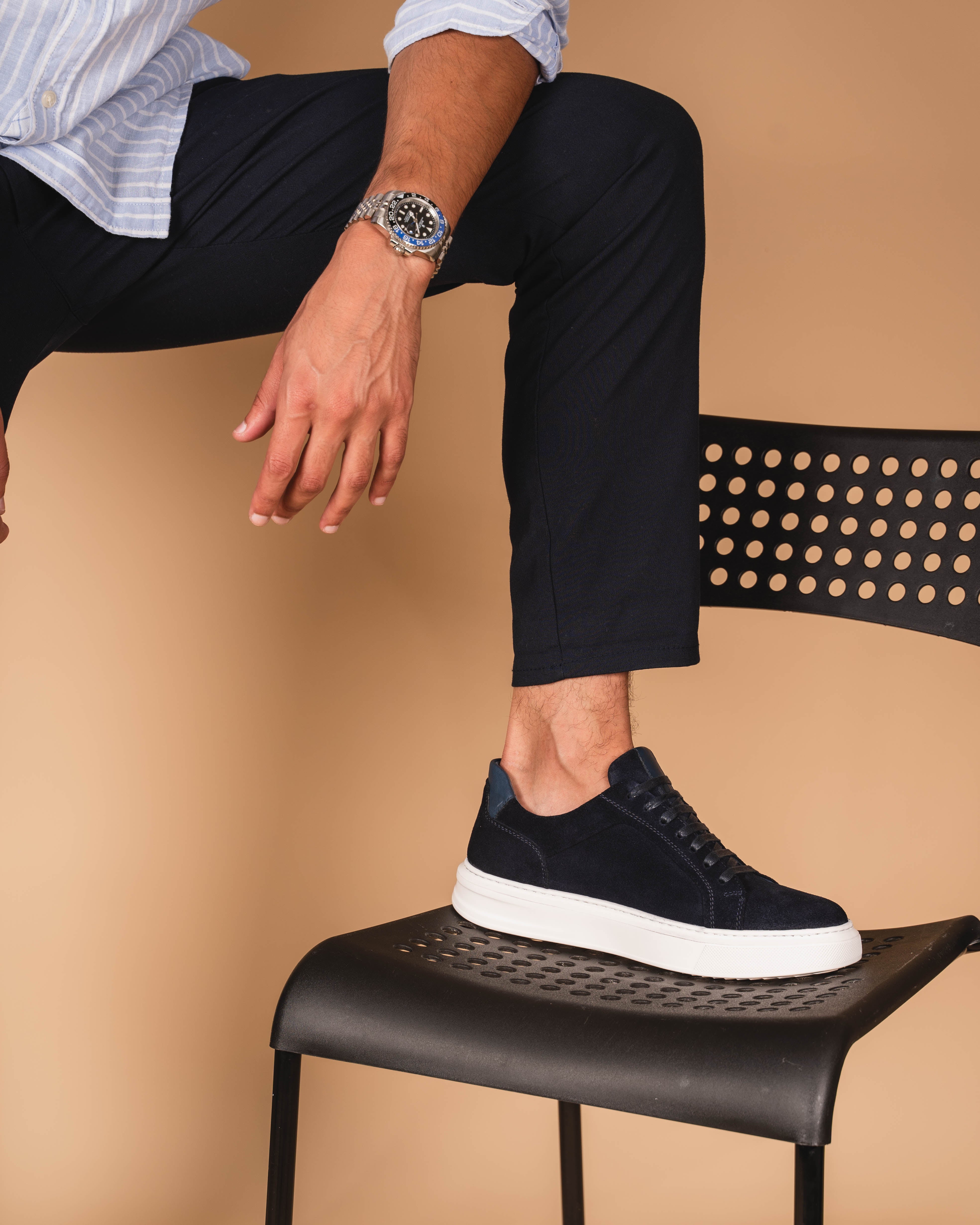 BASKET SUEDE en Daim, Bleu– CL6063