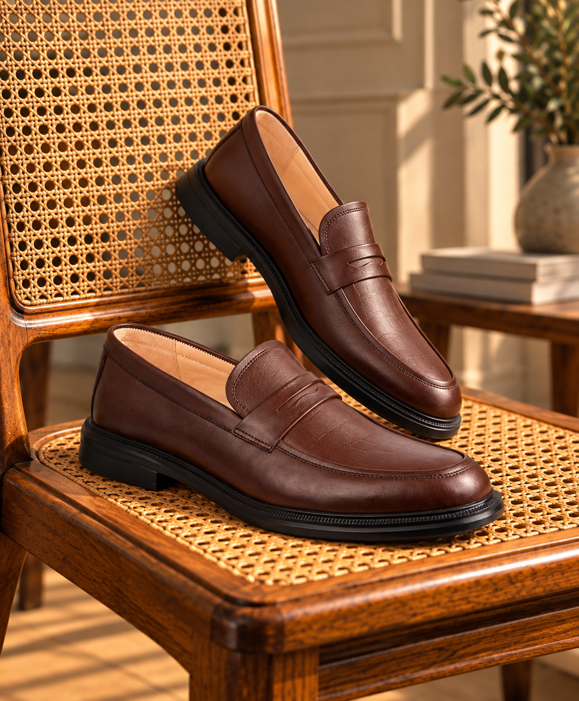 SOREN CROCO EN CUIR MARRON – CL330