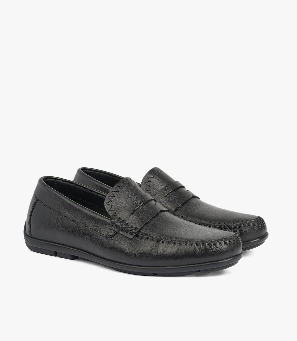 Mocassin ZAYAN en Cuir, Noir – CL030