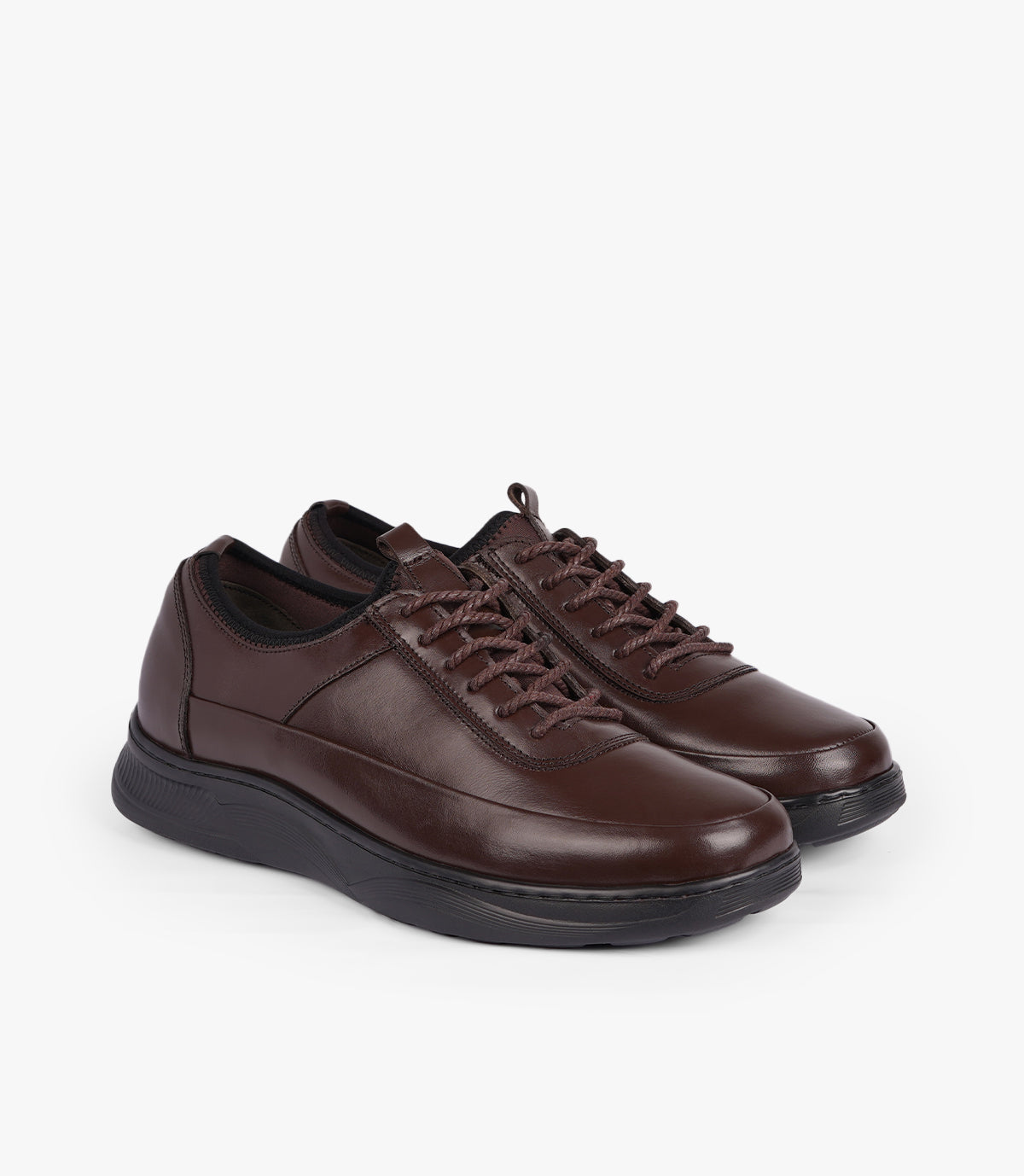 BASKET ELVAN EN CUIR MARRON - CL3012