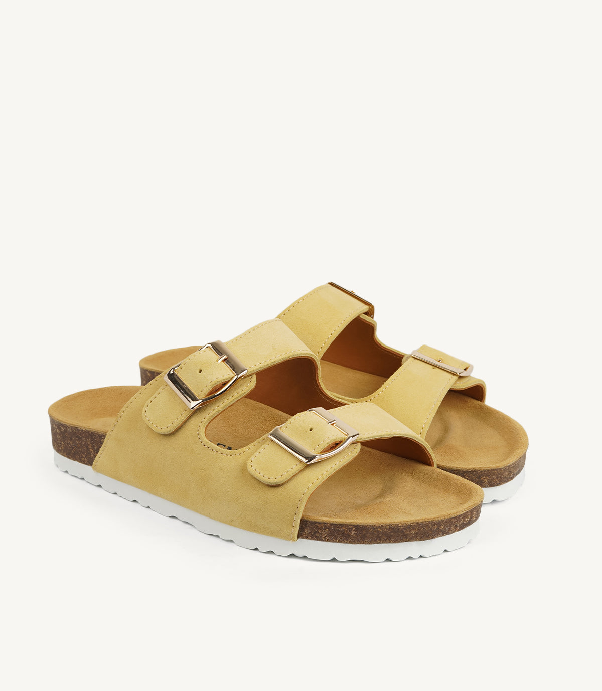 SF04- SANDALES EN DAIM JAUNE