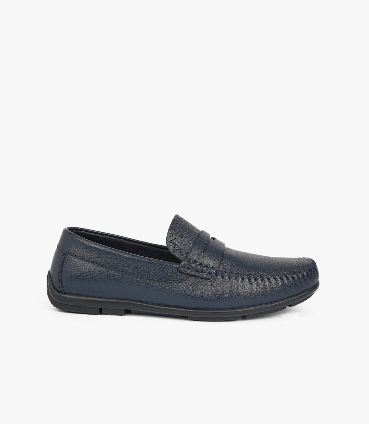 Mocassin ZAYAN en Cuir, Bleu nuit  – CL030