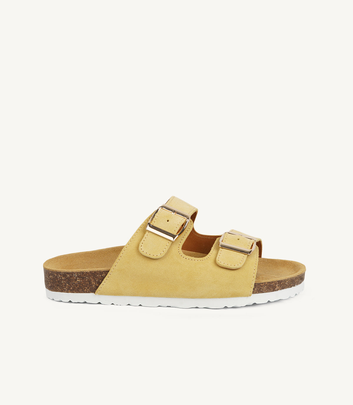 SF04- SANDALES EN DAIM JAUNE